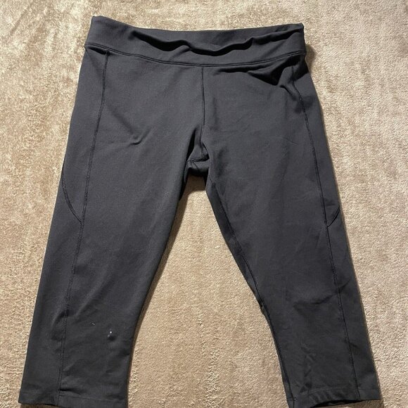 Lululemon Pants Women's Sz M Black Athletic Yoga Capri Stretch Cropped Pocket - Picture 5 of 9